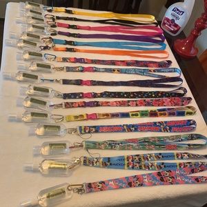 Lanyards with sanitaizer gel and sanitaizer spray
